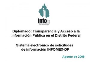 Diplomado Transparencia y Acceso a la Informacin Pblica