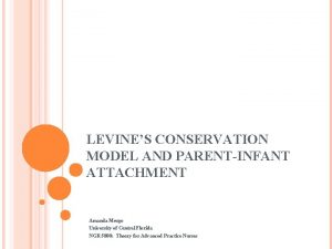 LEVINES CONSERVATION MODEL AND PARENTINFANT ATTACHMENT Amanda Mergo