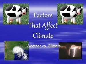 Factors That Affect Climate Weather vs Climate Weather