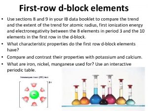 Firstrow dblock elements Use sections 8 and 9