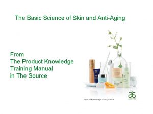 The Basic Science of Skin and AntiAging From