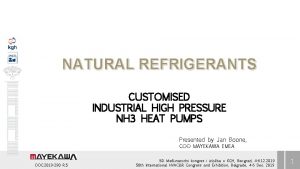 NATURAL REFRIGERANTS CUSTOMISED INDUSTRIAL HIGH PRESSURE NH 3