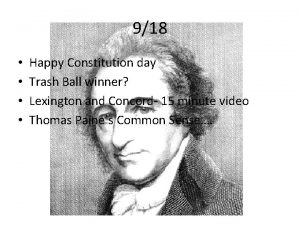 918 Happy Constitution day Trash Ball winner Lexington