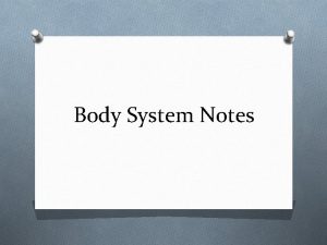 Body System Notes Skeletal System Functions O Support