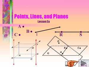 Points Lines and Planes A C Lesson 2