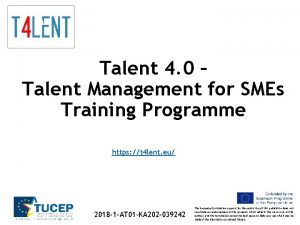 Talent 4 0 Talent Management for SMEs Training