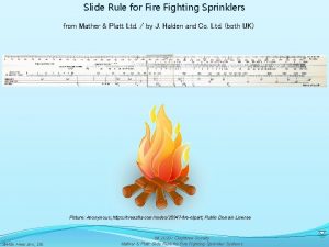 Slide Rule for Fire Fighting Sprinklers from Mather