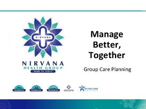Manage Better Together Group Care Planning Charlene Pretorius