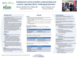 Employment service providers understanding and practice regarding clients