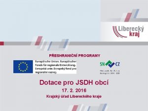 PESHRANIN PROGRAMY Dotace pro JSDH obc 17 2