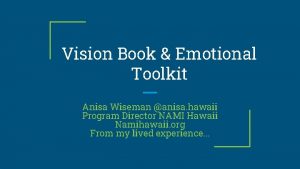Vision Book Emotional Toolkit Anisa Wiseman anisa hawaii