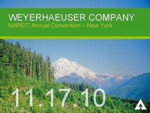 WEYERHAEUSER COMPANY NAREIT Annual Convention New York 1