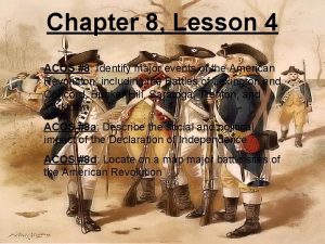 Chapter 8 Lesson 4 ACOS 8 Identify major