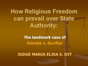 How Religious Freedom can prevail over State Authority