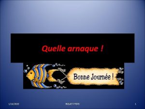 Quelle arnaque 1162022 RIQUET 77570 1 Le calendrier