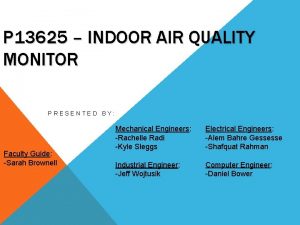 P 13625 INDOOR AIR QUALITY MONITOR PRESENTED BY