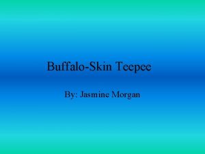 BuffaloSkin Teepee By Jasmine Morgan Clothing Plain Indians