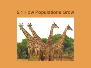 5 1 How Populations Grow Describing Populations Population