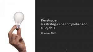 Dvelopper les stratgies de comprhension au cycle 1