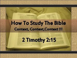 Comunicacin y Gerencia How To Study The Bible