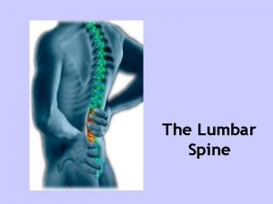 The Lumbar Spine Introduction Prevalance Diagnosis of lumbar