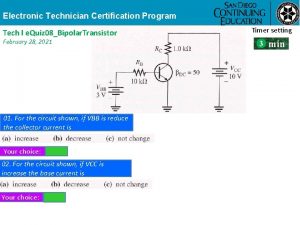 Electronic Technician Certification Program Tech I e Quiz