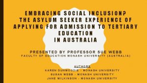 EMBRACING SOCIAL INCLUSION THE ASYLUM SEEKER EXPERIENCE OF