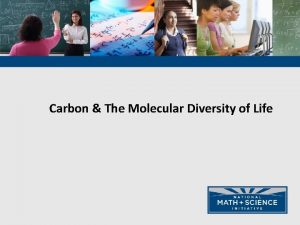 Carbon The Molecular Diversity of Life I Importance