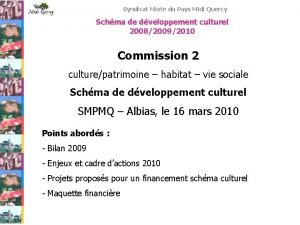 Syndicat Mixte du Pays Midi Quercy Schma de