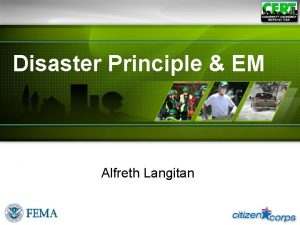 Disaster Principle EM Alfreth Langitan For being here