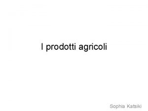 I prodotti agricoli Sophia Katsiki Il grano Der