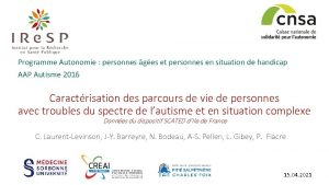 Programme Autonomie personnes ges et personnes en situation