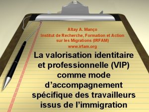 Altay A Mano Institut de Recherche Formation et