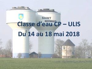 Classe deau CP ULIS Du 14 au 18