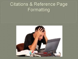 APA Citations Reference Page Formatting What is APA