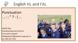 English HL and FAL Punctuation Wolfie Ratz Overberg