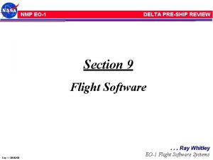 NMP EO1 NMP EO1 DELTA PRESHIP REVIEW Section