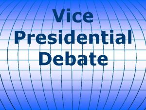 Vice Presidential Debate Democratic vice presidential nominee Tim