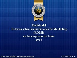 Medida del Retorno sobre las inversiones de Marketing