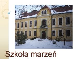 Szkoa marze Kilka sw o naszej szkole Gimnazjum