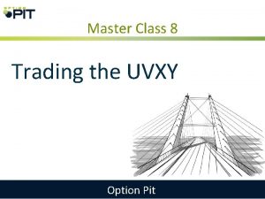 Master Class 8 Trading the UVXY Option Pit