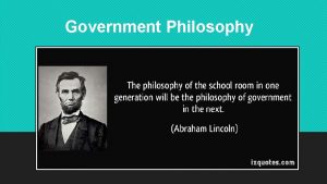 Government Philosophy Philosophical Conservatism vs Philosophical Liberalism Is