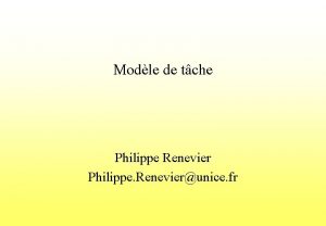 Modle de tche Philippe Renevier Philippe Renevierunice fr