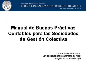 Manual de Buenas Prcticas Contables para las Sociedades