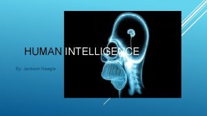 HUMAN INTELLIGENCE By Jackson Naegle HOW TO MEASURE