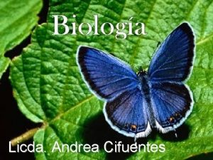 Licda Andrea Cifuentes Qu es Biologa Ciencia de