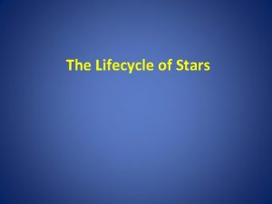 The Lifecycle of Stars Measuring stars Constellations are