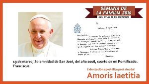 19 de marzo Solemnidad de San Jos del