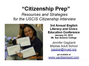Citizenship Prep Resources and Strategies for the USCIS