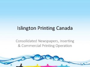 Islington Printing Canada Consolidated Newspapers Inserting Commercial Printing